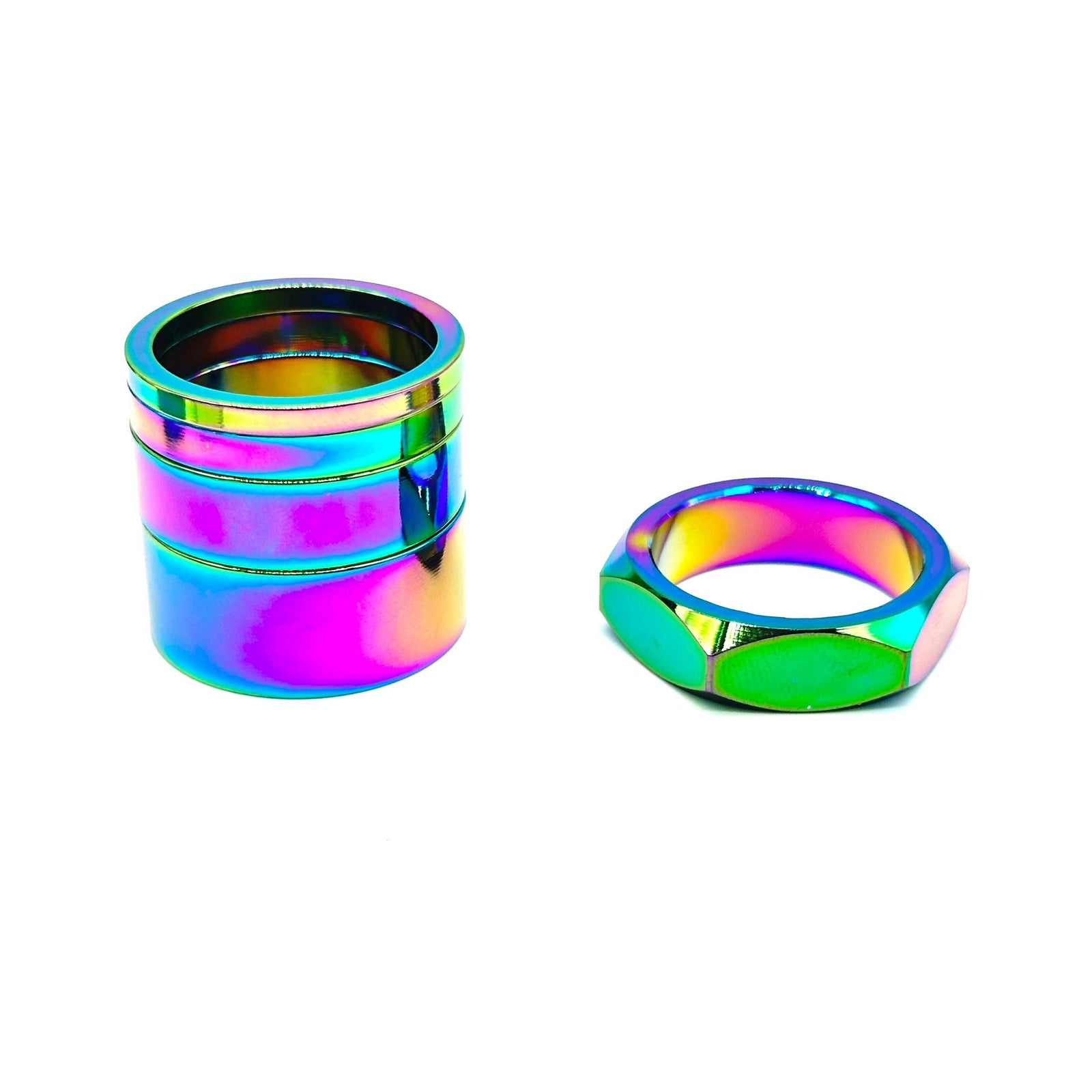 BILLET BMX | RETRO NUTS 6 POINT HEADSET SPACER SET 1-1/8" - Supercross BMX