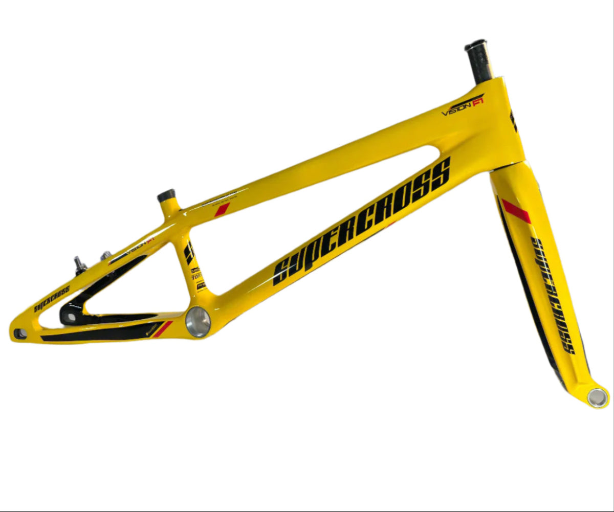 Supercross BMX Vision F1 Carbon Fiber Race Frame - YellowBird
