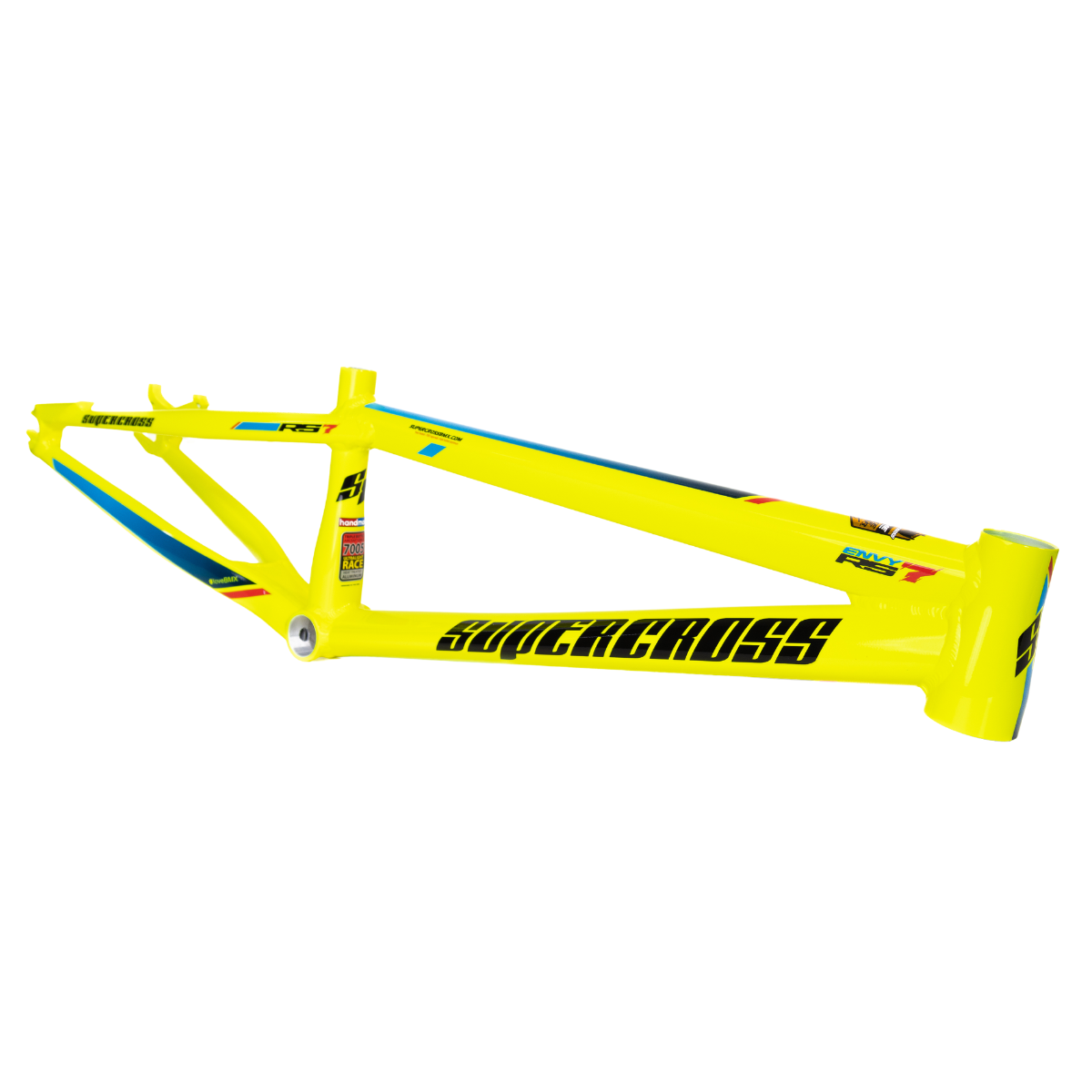 Supercross BMX RS7 OS20 Aluminum Race Frame - Hi Vis Yellow