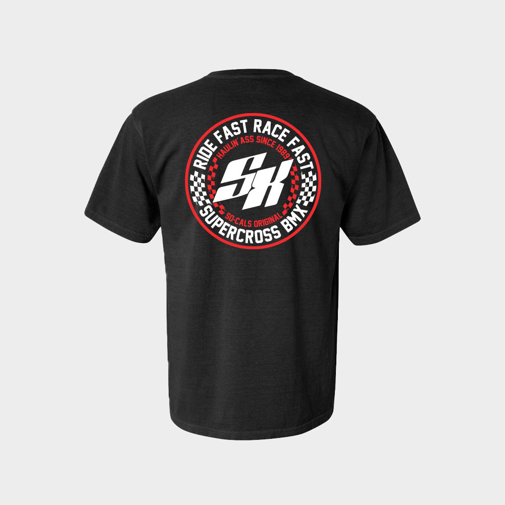 Supercross BMX Apparel - Speed Checks T Shirt - Black Back