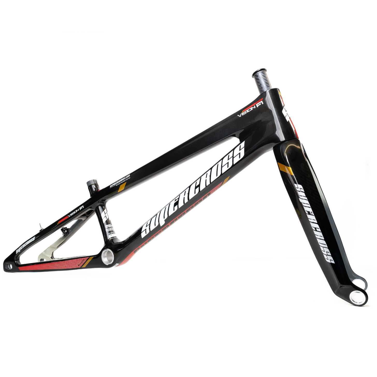 Supercross BMX Vision F1 Carbon Fiber Racing Chassis - Gloss Black