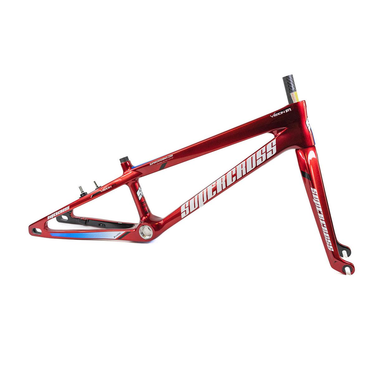 Supercross BMX Vision F1 Carbon Fiber Racing Chassis - Rocket Red