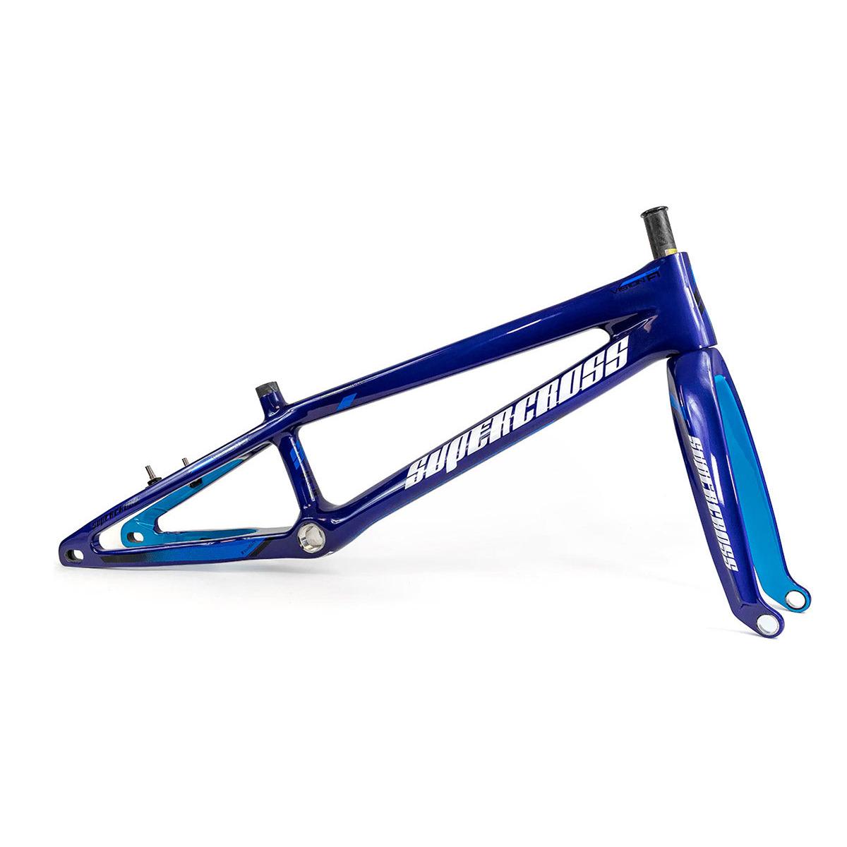 Supercross BMX Vision F1 - Carbon Fiber Racing Chassis - Ultra Metallic Blue