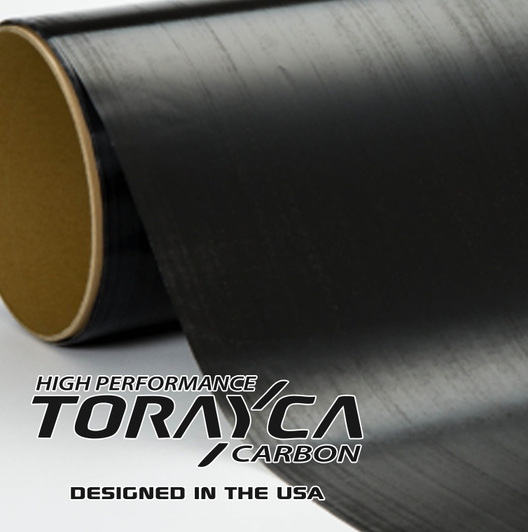 Roll of Toray TORAYCA aerospace carbon fiber prepreg used to build Supercross BMX Vision race frames.