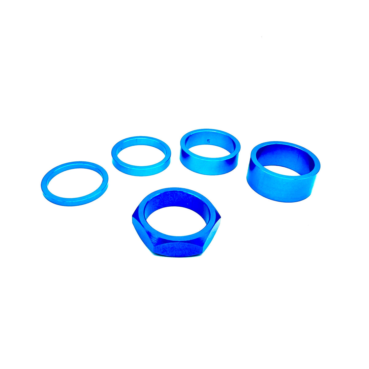 BILLET BMX | RETRO NUTS 6 POINT HEADSET SPACER SET 1-1/8"