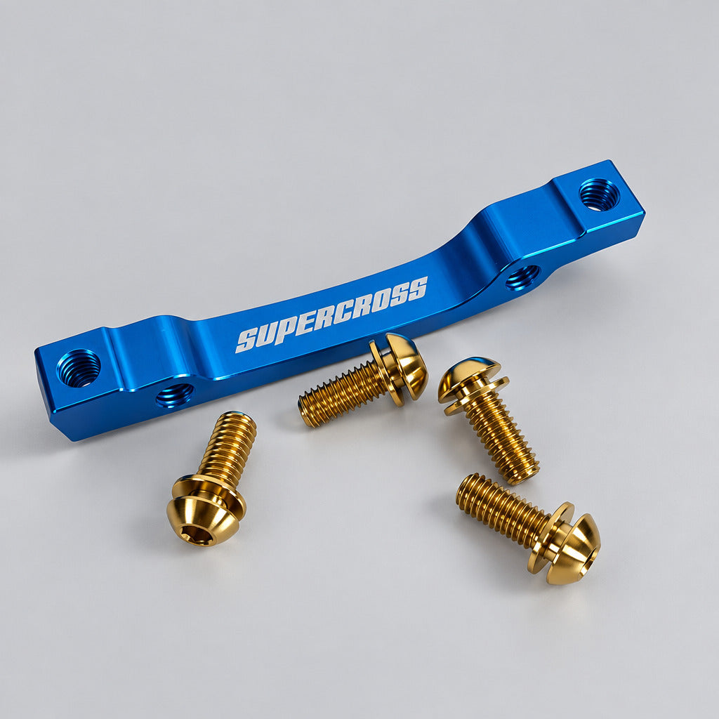 120mm Disc Mount Post Adapter Blue