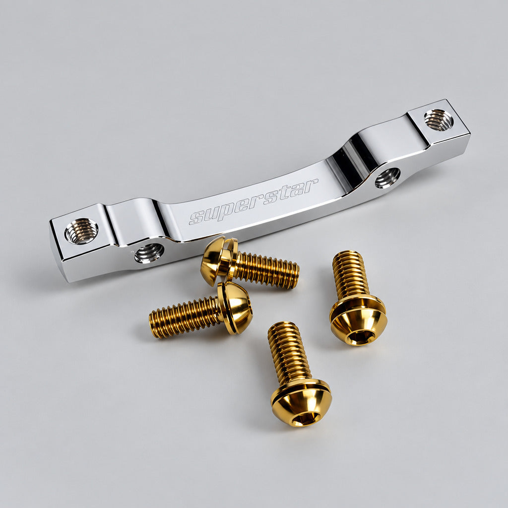 120mm Disc Mount Post Adapter Polish
