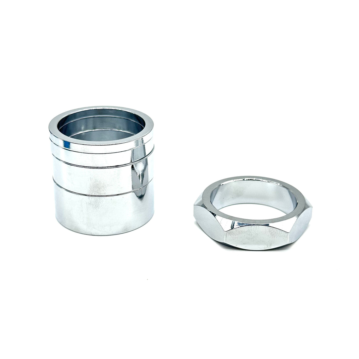 BILLET BMX | RETRO NUTS 6 POINT HEADSET SPACER SET 1-1/8"