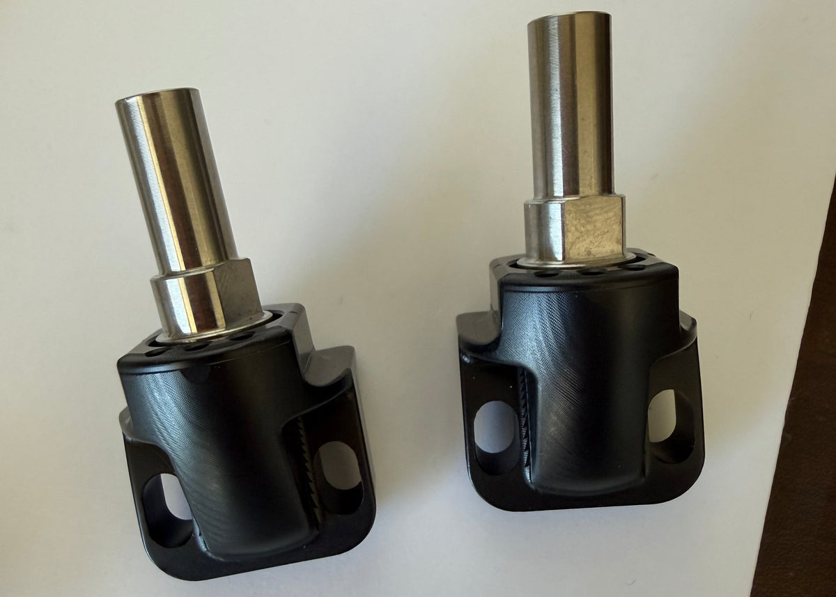 Supercross BMX Vision F1 and F1x V-Brake Mounts - Black Anodized CNC Alloy with Titanium Stud