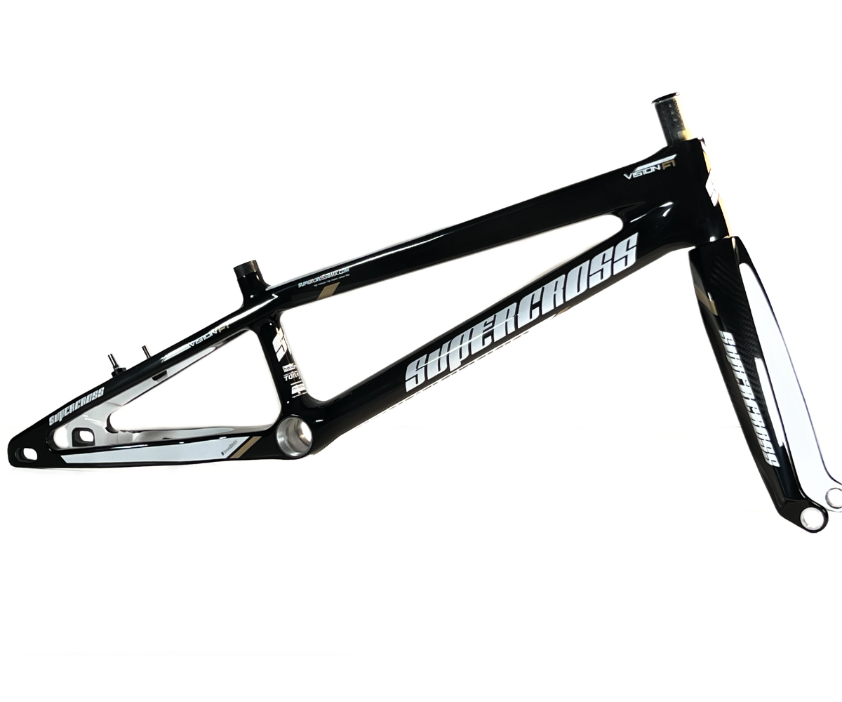 Supercross BMX Vision F1 Carbon Fiber Race Frame -Tuxedo