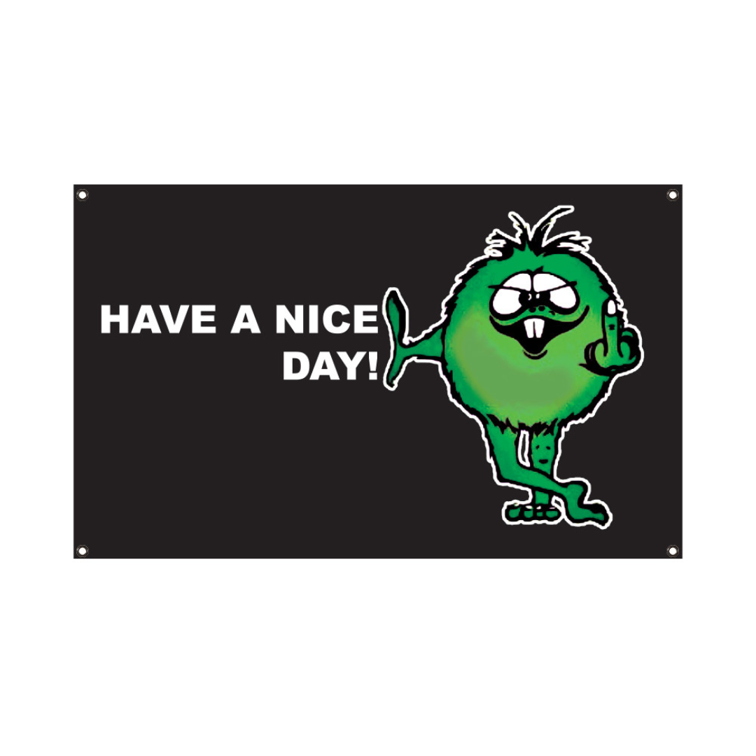 Gerald Flag - Green Troll Flipping the Bird - Camacho Supreme