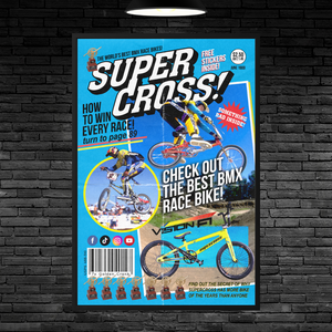 Supercross BMX Retro BMX Magazine Poster