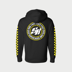 Supercross BMX Ride Fast Race Fast Pull Over - Yellow Back