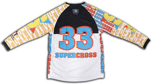 Supercross BMX | Maillot de course BMX des années 80