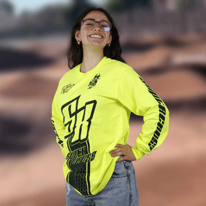 Supercross BMX | T-shirt style jersey d'entraînement à manches longues