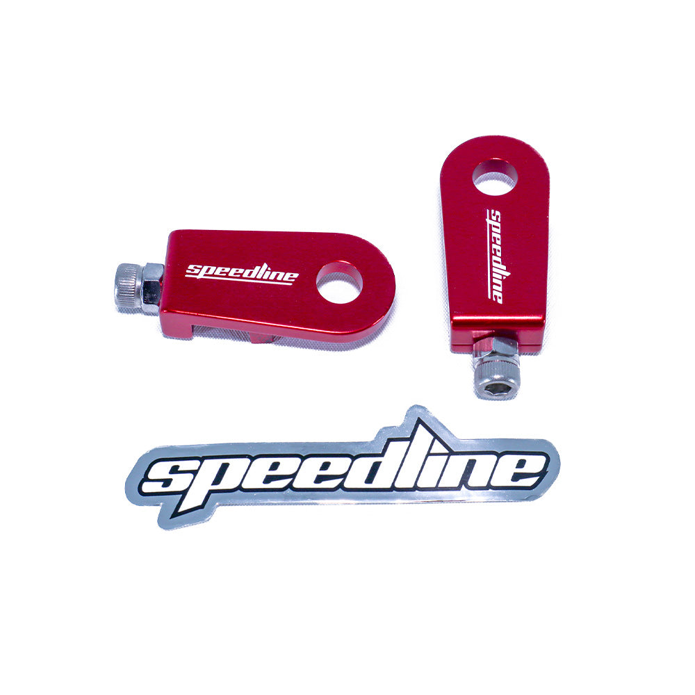 Tendeur De Chaîne Pour Vélo Single Speed Ou BMX - Boulon De Réglage En Alliage D'Aluminium Rouge - 12